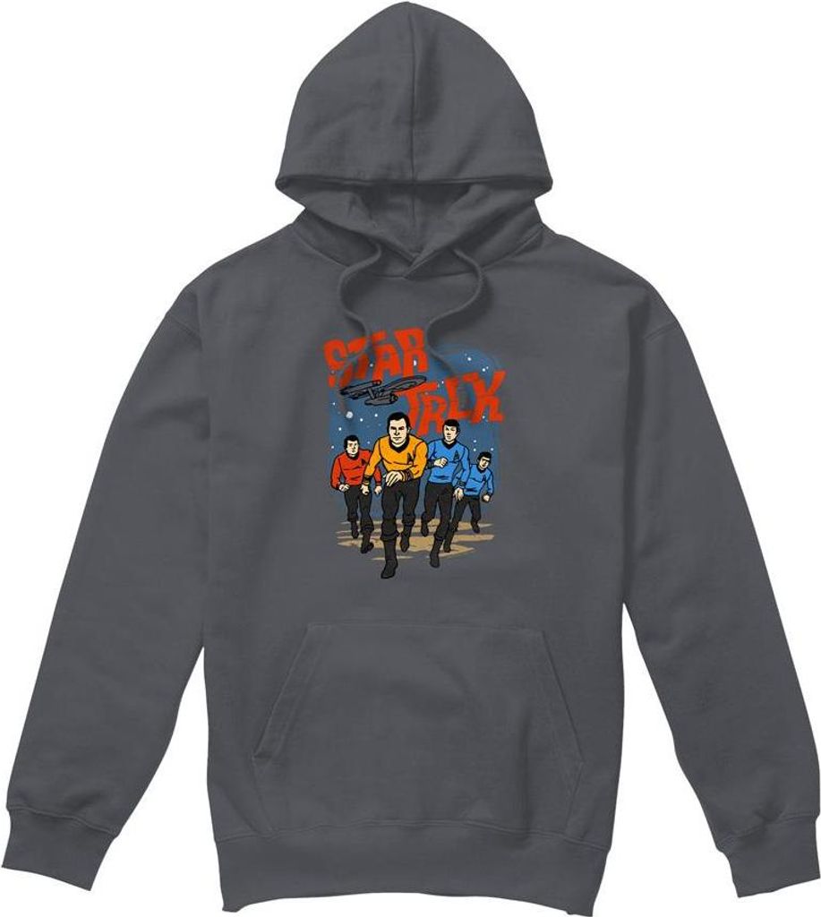 Star Trek - "Run Forward" Kapuzenpullover für Herren TV7554 (XL) (Holzkohle)