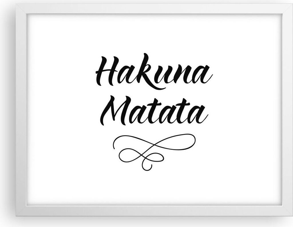 Gerahmtes Poster - Weißer Rahmen - Hakuna Mama Maxim - 40x30 cm - Wand Bild - Wanddeko - Wandbilder - Kunstposter - Wandposter - Bilderrahmen - Bi...
