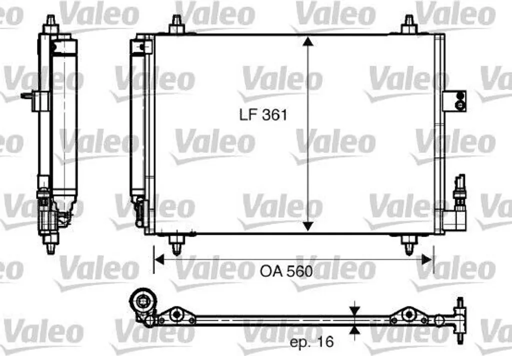 Condenseur Climatisation 6455 CP Valeo 817824 Haute Performance C5 407