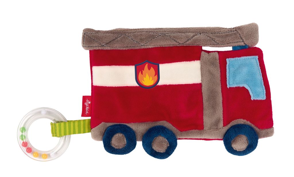 SIGIKID 42304 Aktiv-Knistertuch Feuerwehr PlayQ Mädchen und Produktbild 1