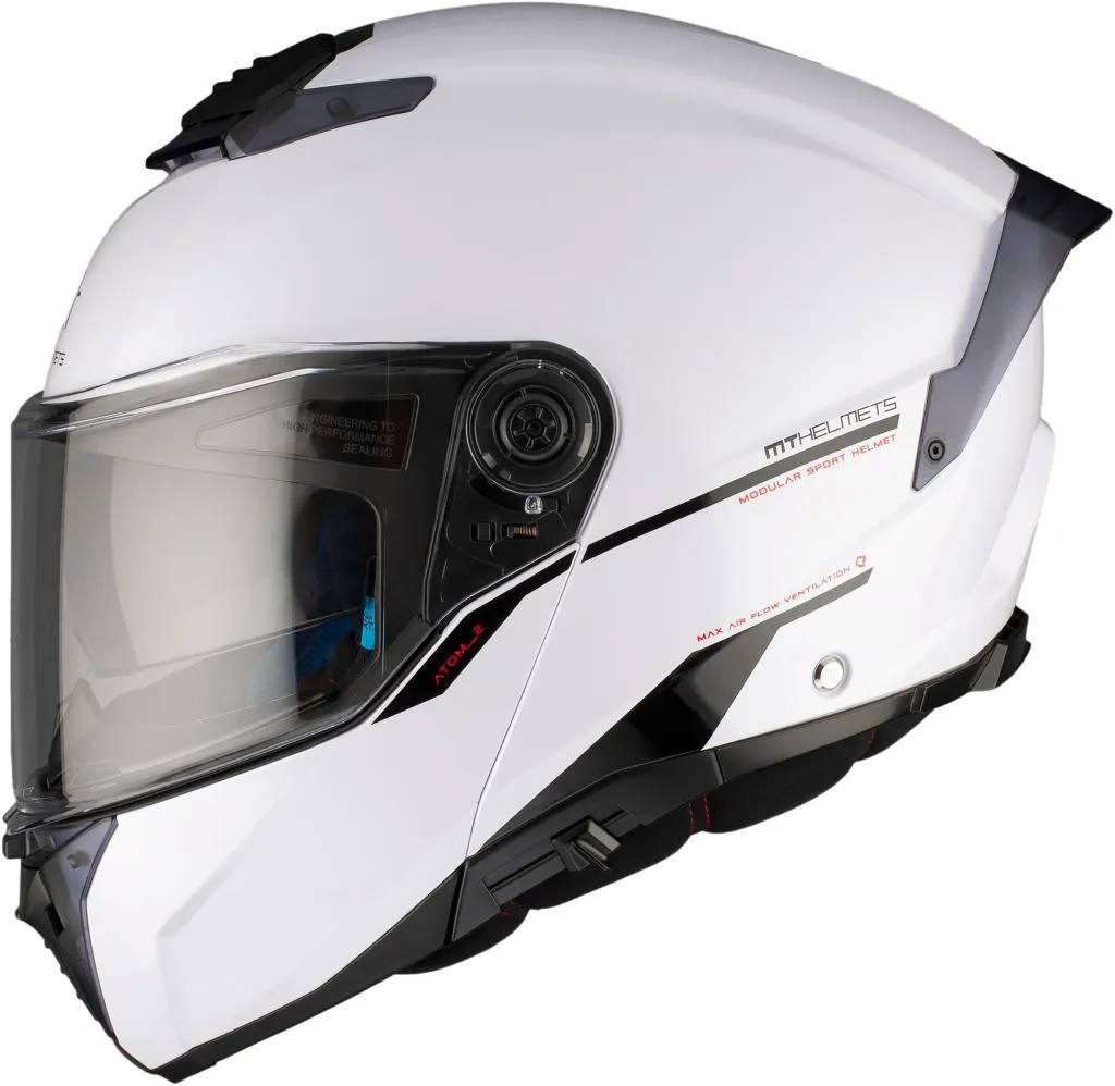 MT Atom 2 SV Solid Blanc XS : Casque avec Écran Solaire et Intérieur Pro