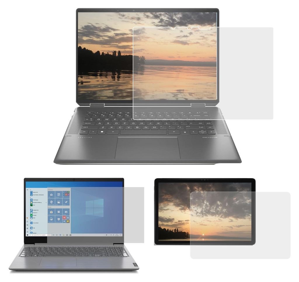 2x Panzerfolie kompatibel mit ASUS ZenBook Duo UX8407 kristallklar antibakteriell