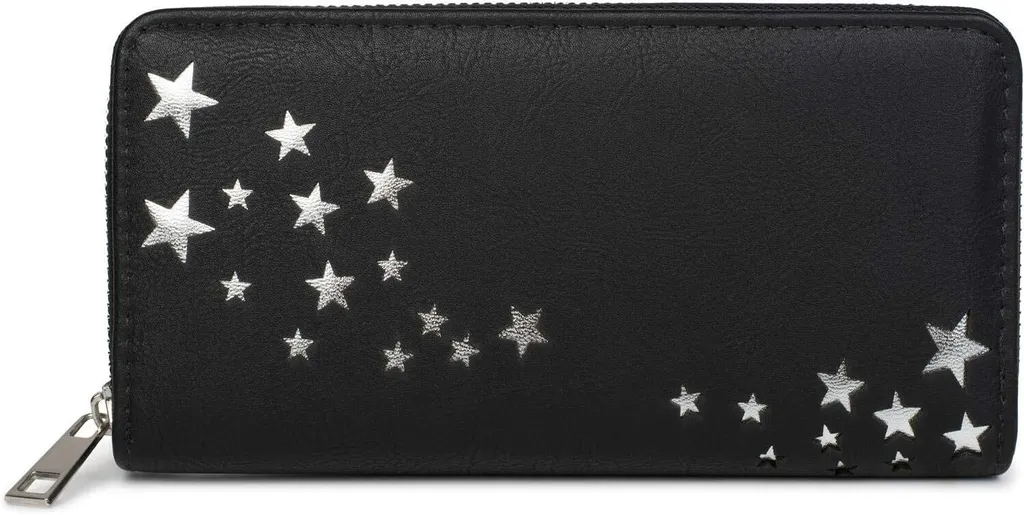 Portafoglio Stelle Metalliche Nero 02040115 | Tendenza Donna 2024