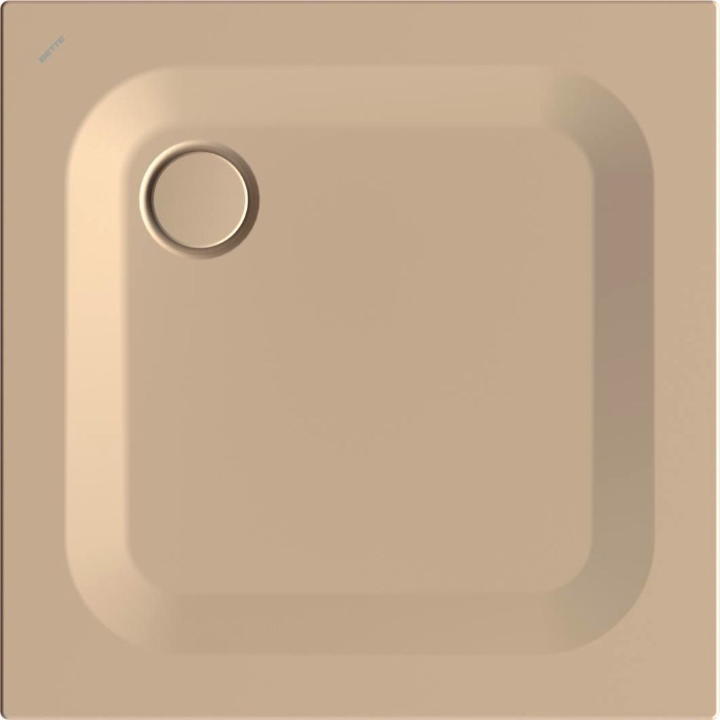 BetteUltra Rechteck-Duschwanne mit Minimum-Wannenträger, 850x850x25mm, GlasurPlus, 1589-424PLUS,T1
