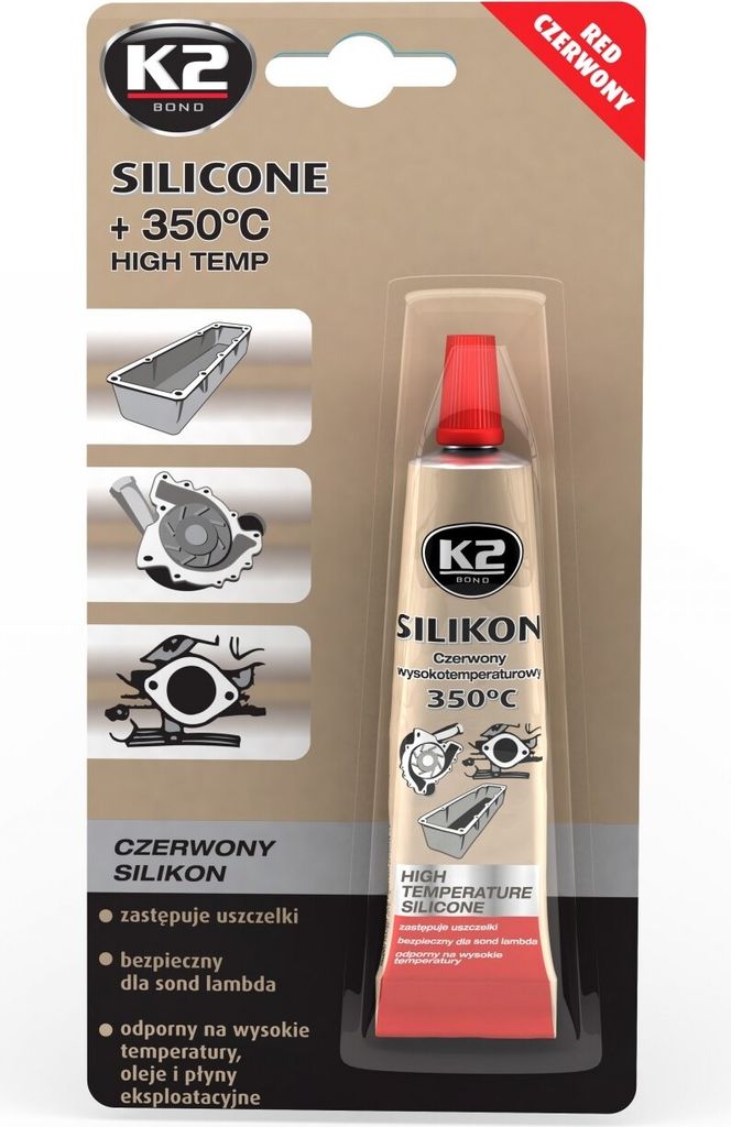 Silikon czerwony "płynna uszczelka" +350°C, 21g Zdjęcie produktu 
