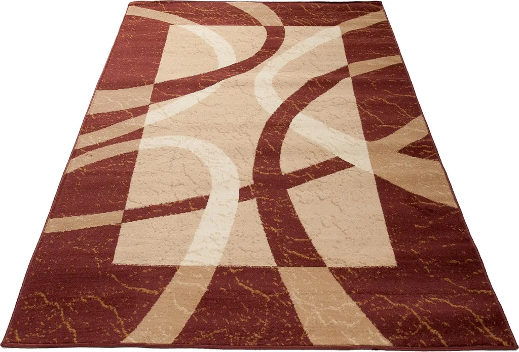 Tapis Salon DREAM Crème et Marron 120x170 cm Texture Douce et Durable
