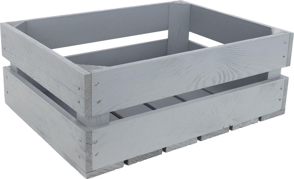 Creative Deco Caisse en Bois Gris 40 x 30 x 15 cm Caisse Image du produit 