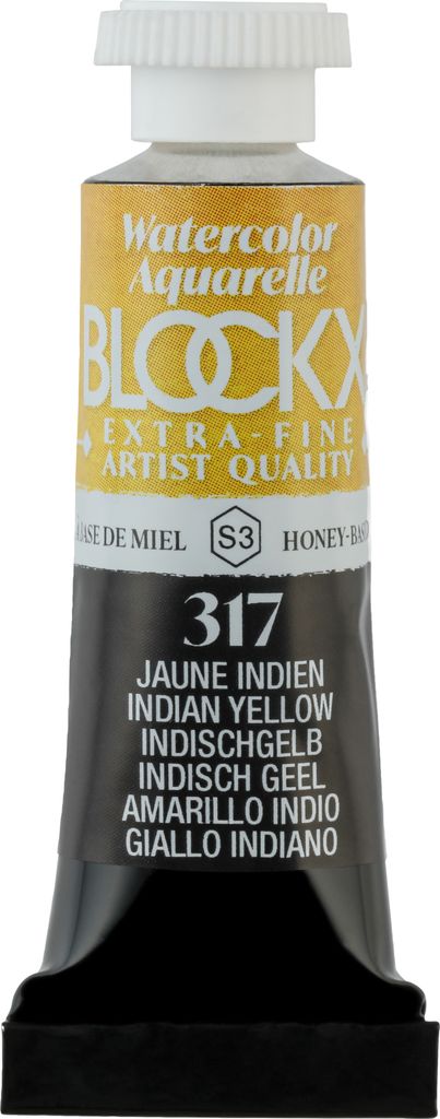 Blockx 3x Aquarellfarbe, Indischgelb - Tube 5ml - Indischgelb 43317BXC