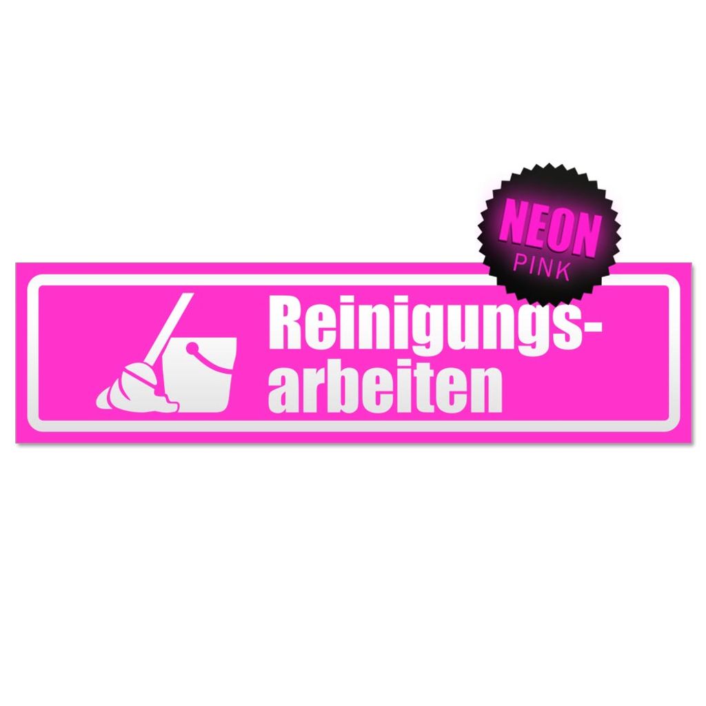 Reinigungsarbeiten Eimer invertiert Magnetschild Schild magnetisch