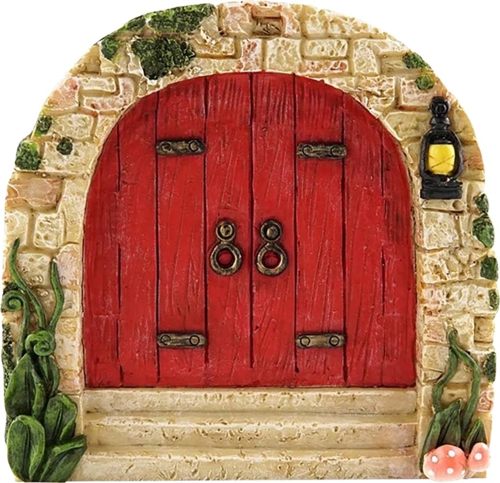 Feentür für Bäume, Miniatur-Feengarten, Outdoor-Dekoration, Zubehör, Hofkunst, Skulptur, Dekoration für Kinderzimmer, Wandbäume