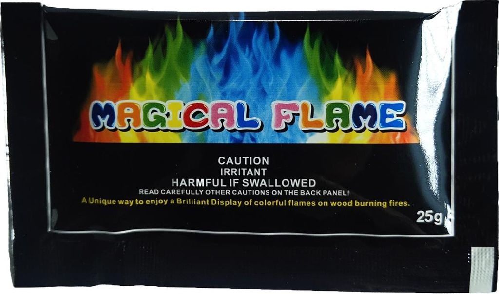 25 g lebendiges Flammenpulver, Festival-Ambiente, atemberaubender visueller Effekt, tragbare Feuerstellen, Lagerfeuerflammen, Farbwechselpakete, Pa...
