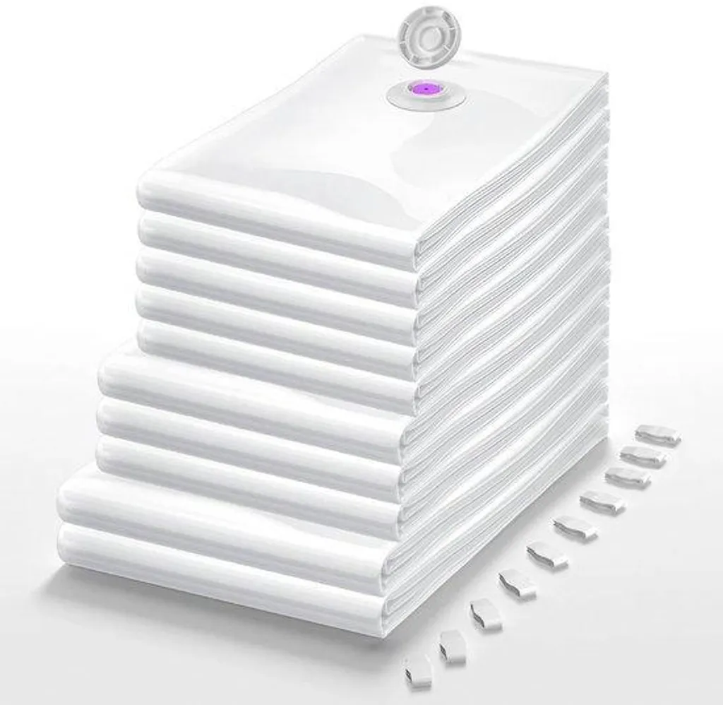 Organisateur de placard compressible pour linge de maison et vêtements