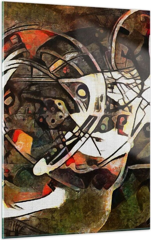 Bilder auf glas - Einteilig - Abstraktion modern - 50x70cm - Glasbilder - Wandbilder - Bilder - zum Aufhängen bereit - Wanddekoration aus Glas - G...