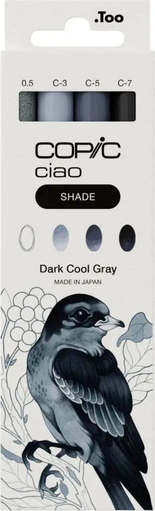 Offerta Set Copic Ciao Grigio Scuro Freddo - 3+1 Marker Professionali - 1