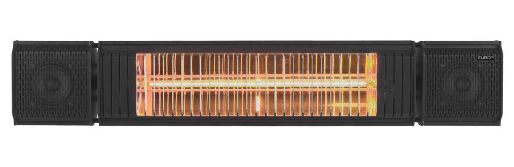 Eurom 334562, Freistehender Terrassenheizer, Schwarz, Aluminium, Elektro, 2200 W, 25 m²