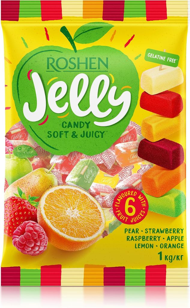 Roshen Jelly Gelee Bonbons mit Fruchtsaft 1kg Geleebonbons Produktbild 