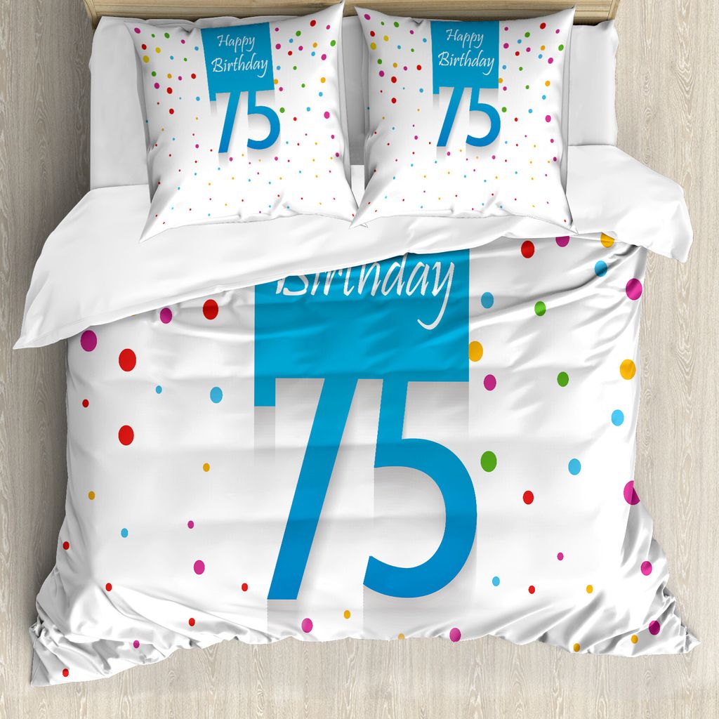 ABAKUHAUS Party Bettbezugs Set Für Doppelbetten, Konfetti Regen Punkte, Milbensicher Allergiker geeignet mit Kissenbezügen, Mehrfarbig