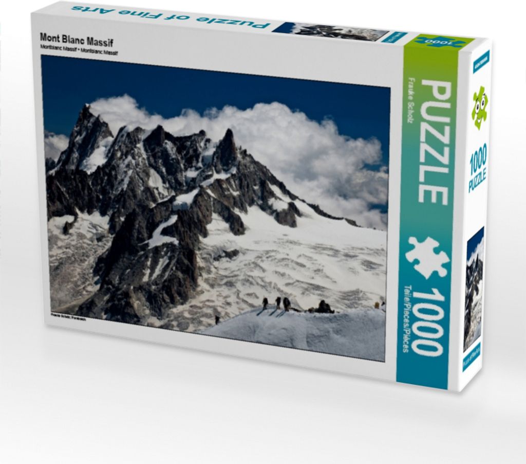 CALVENDO Puzzle Mont Blanc Massif | 1000 Teile Lege-Größe 64x48cm Foto-Puzzle für glückliche Stunden