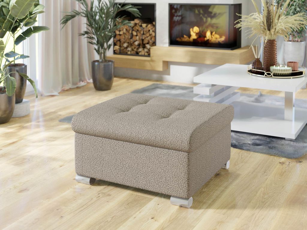 MIRJAN24 Polsterhocker Niko Klein, Stilvoll Sitzhocker vom Hersteller, Moderne Hocker (Farbe: Manza 22)