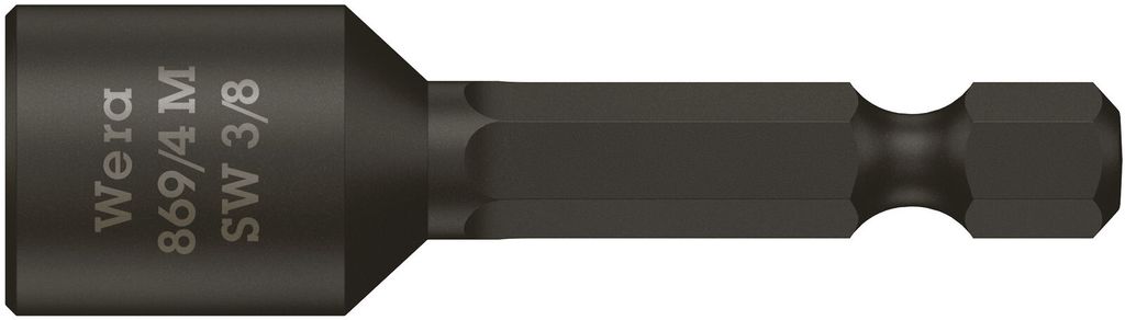 Wera 05060431001, 1 Stück(e), Hexagonal, 25,4 / 4 mm (1 / 4"), 3/8", Schwarz, CE, GS, DVE