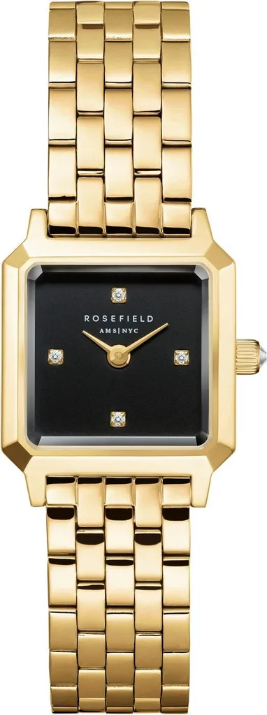 Montre carrée dorée Rosefield Boxelle BBGSG-B08 style vintage