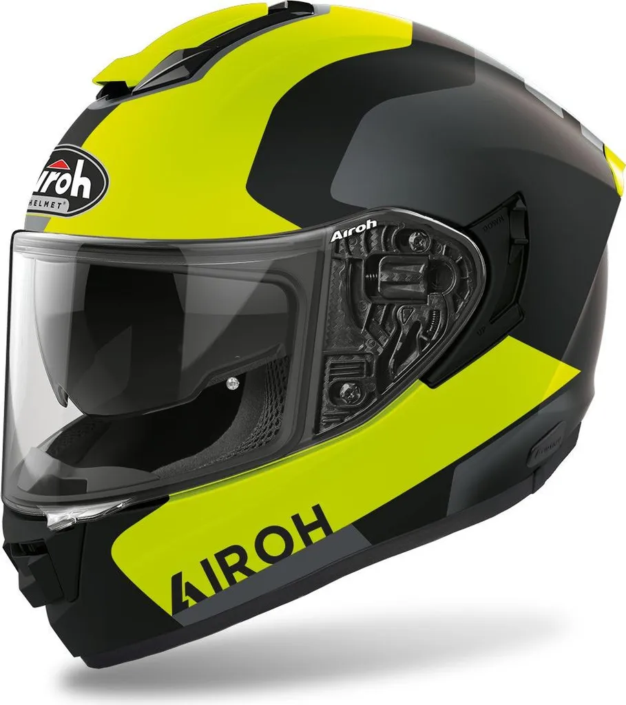 Casque AIROH ST.501 Dock Jaune XXL : La Solution Confort pour Grands Tailles