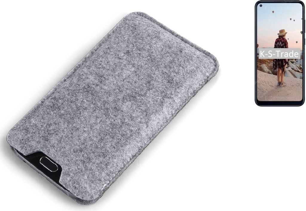 K-S-Trade Filz Handyhülle kompatibel mit Samsung Galaxy M11 Schutzhülle Filztasche Filz Tasche Case Sleeve Handy Hülle Filzhülle grau