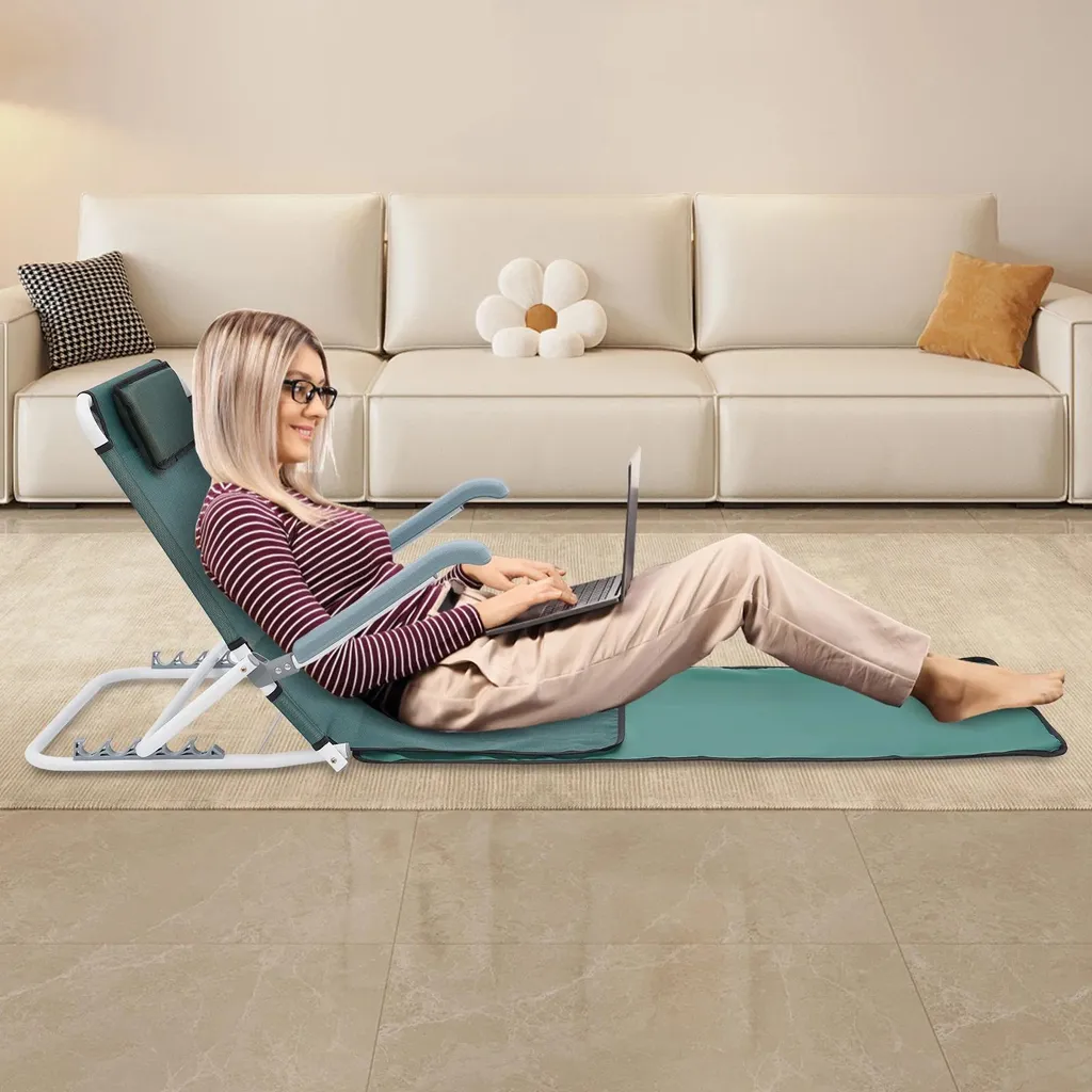 Appui-dos de lit relevable et modulable avec accoudoirs et maille