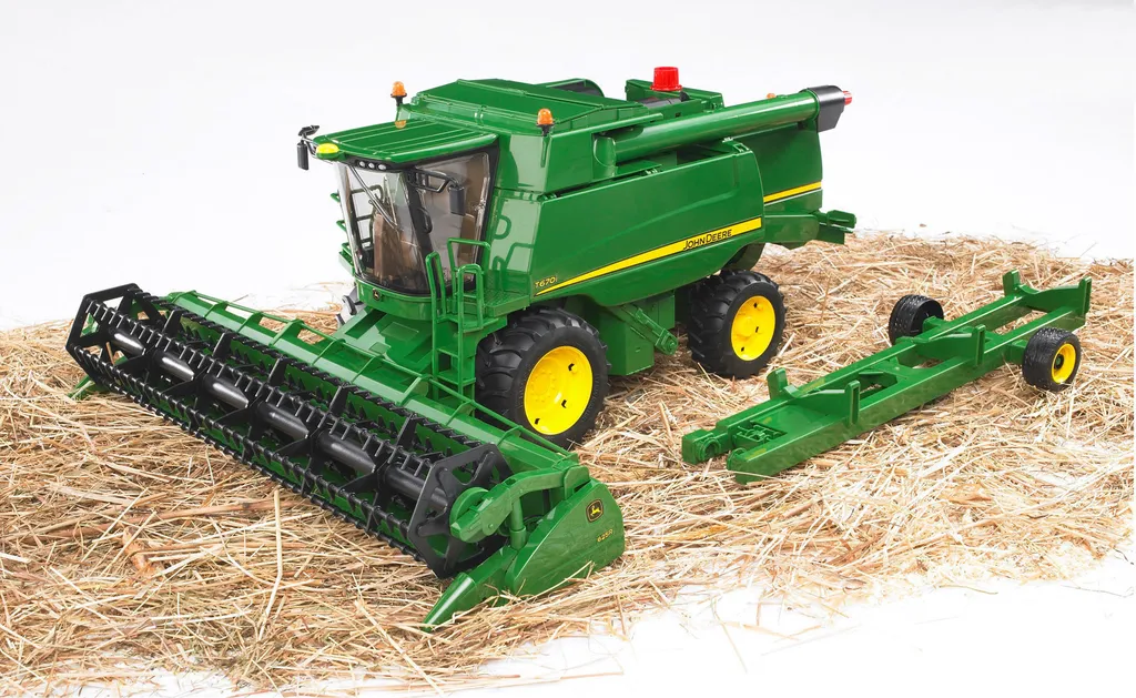 John Deere T670i Bruder 02132 : Moissonneuse articulée avec grains
