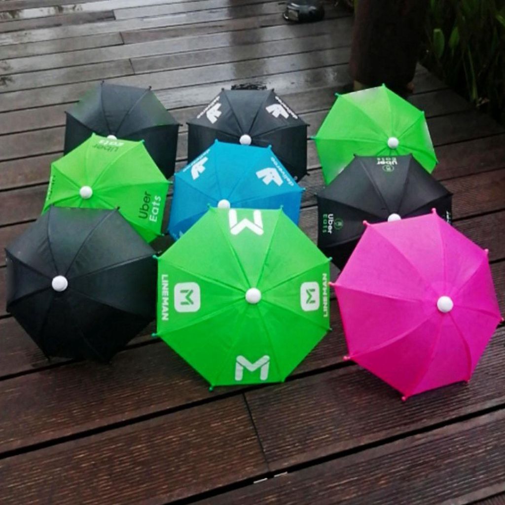 Telefonständer Regenschirm Kleiner bedruckter Regenschirm Biker, Lieferant, Mini-Sonnenschirm für Telefon Sport Zubehör