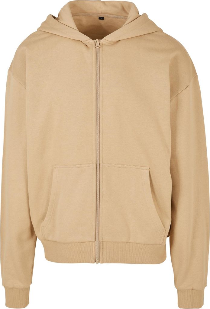 Build Your Brand - Hoodie mit durchgehendem Reißverschluss Ultra-Schwer für Herren RW8469 (3XL) (Union-Beige)
