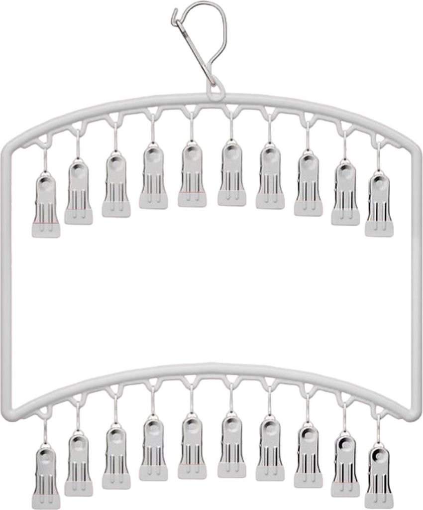 Socken-Wäscheständer aus Metall, winddichtes Design, 20 Clips, Kleiderbügel-Trockner, für drinnen und draußen