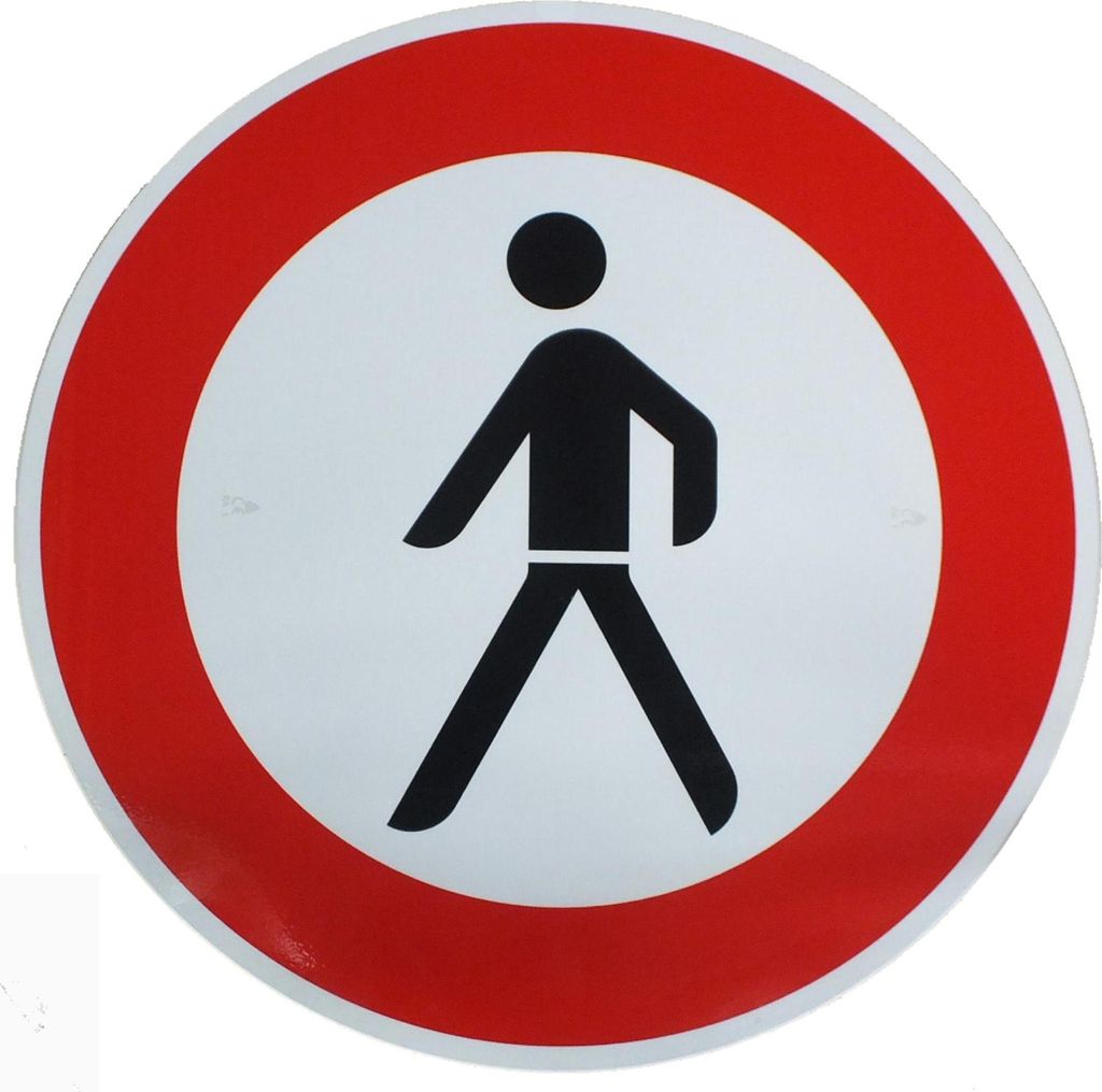ORIGINAL Verkehrszeichen 259 * Verbot für Fußgänger * 600 mmØ nach StVO und RAL-Gütebedingungen Verkehrsschild Schild Schilder Strassenschild ...