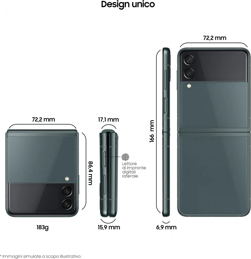 Samsung Galaxy Z Flip3 5G Smartphone Vert pour Multitâche et Mode Flex - 4