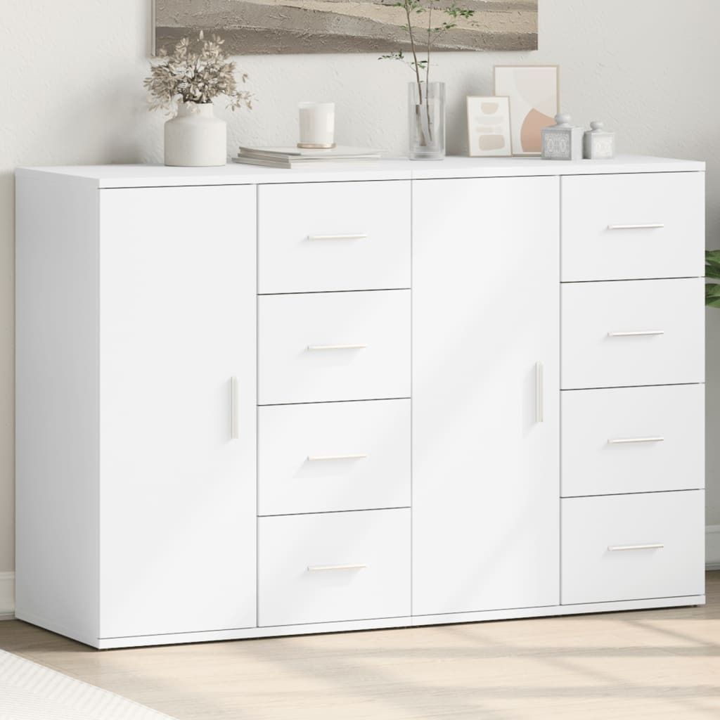 Maison Exclusive - Sideboards 2 Stk. Weiß 59x39x80 cm Holzwerkstoff