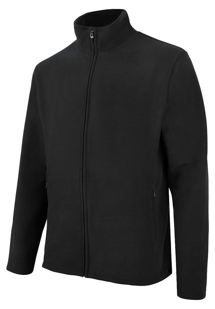 Starworld - Fleecejacke für Herren, Durchgehender Reißverschluss LT5131 (S) (Schwarz)