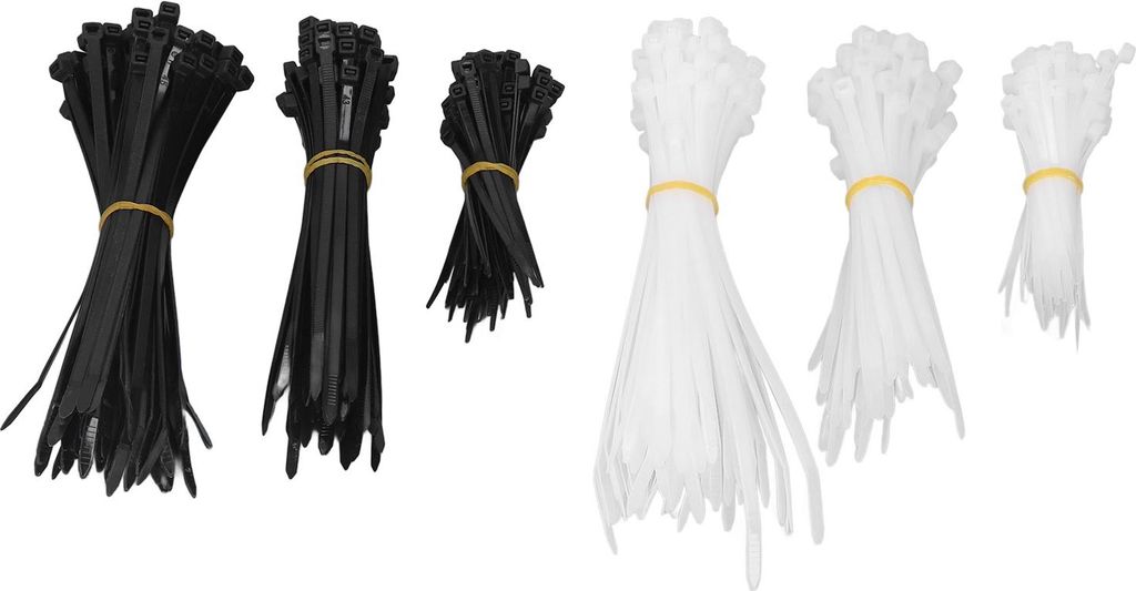 400 Stück Kabelbinder aus Nylon, selbstverriegelnd, verschiedene Größen, Kabelmanagement-Werkzeug (4, 6, 8 Zoll)
