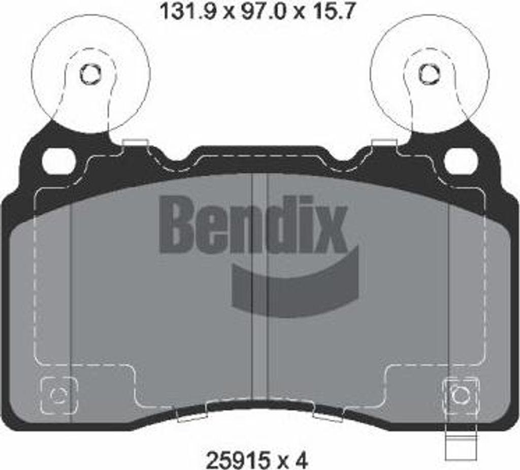 BENDIX Braking BPD2469 Bremsbelagsatz, Scheibenbremse OE 22907156 kompatibel mit Camaro, Corvette
