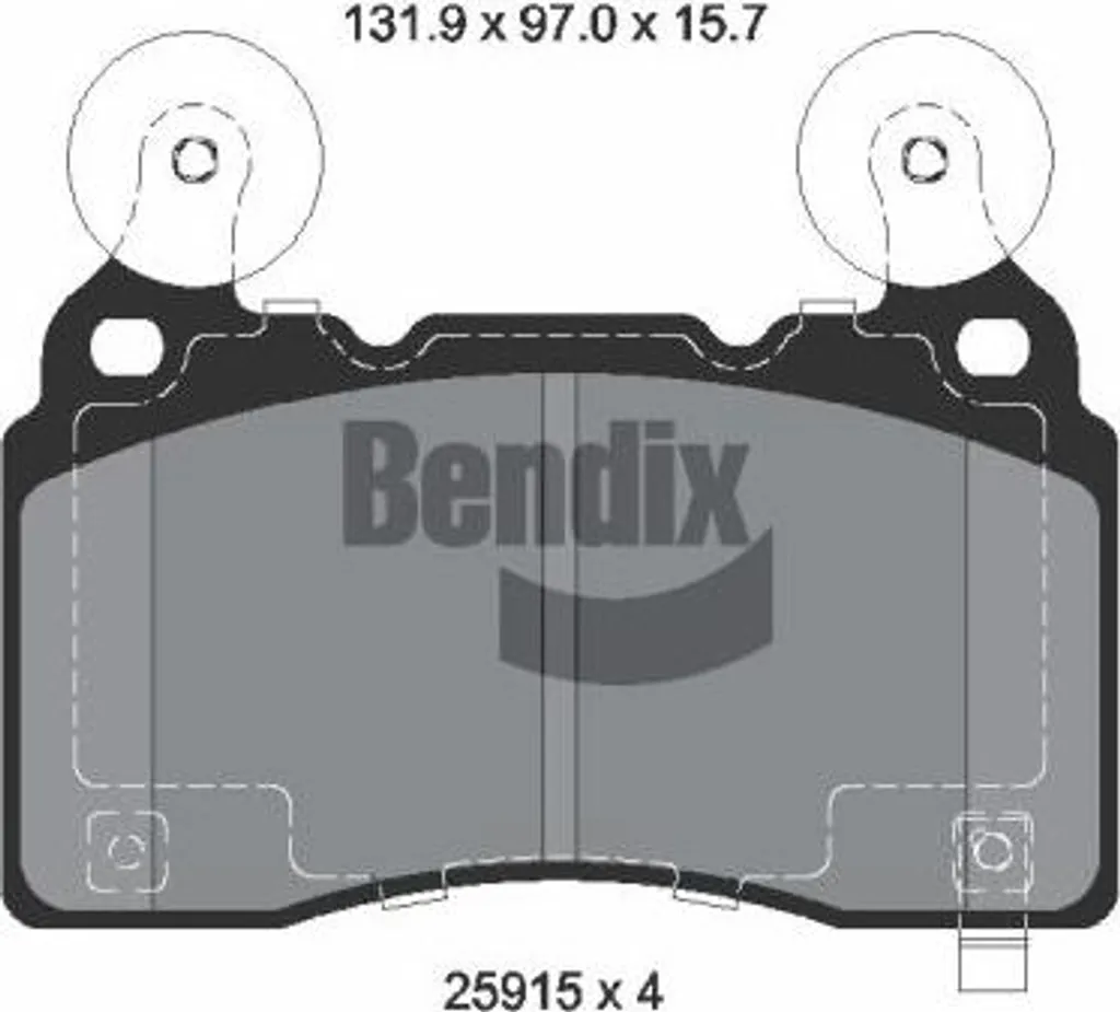 Jeu de plaquettes de frein à disque BPD2469 compatible Corvette Camaro