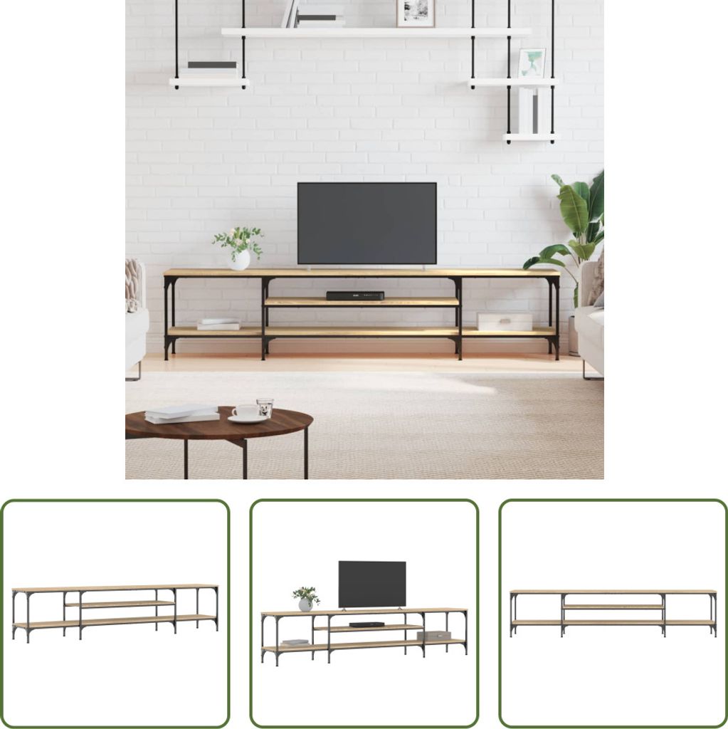 The Living Store TV-Schrank Sonoma-Eiche 201x35x45 cm Produktbild 