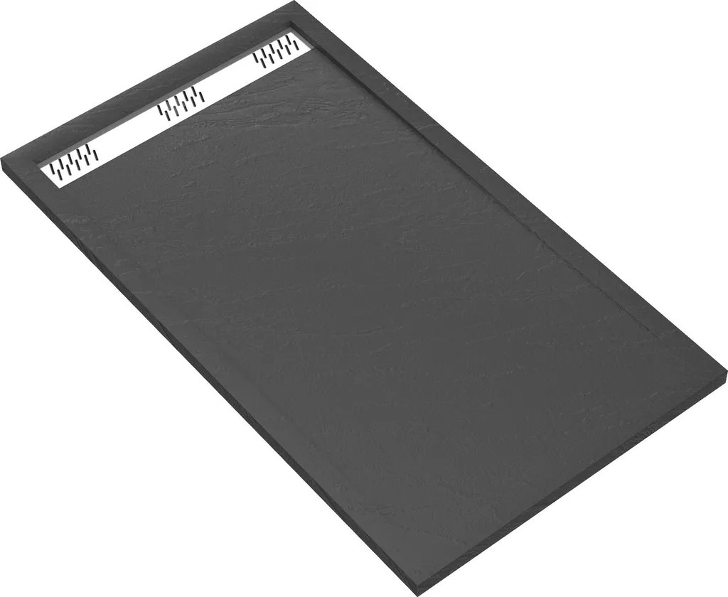 Receveur de douche 80x140 cm Gris Antidérapant METEORA Grille Linéaire