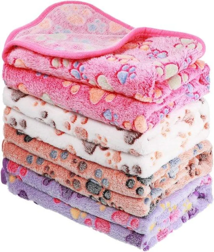 Couverture pour chat et chien contre le froid - Polaire motif pattes