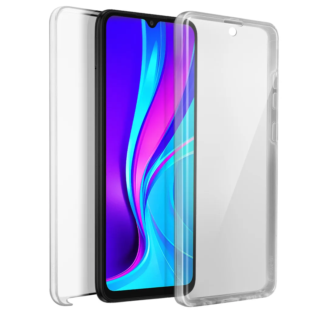 Avizar, custodia protettiva per Xiaomi Redmi 9C, fronte + retro, trasparente