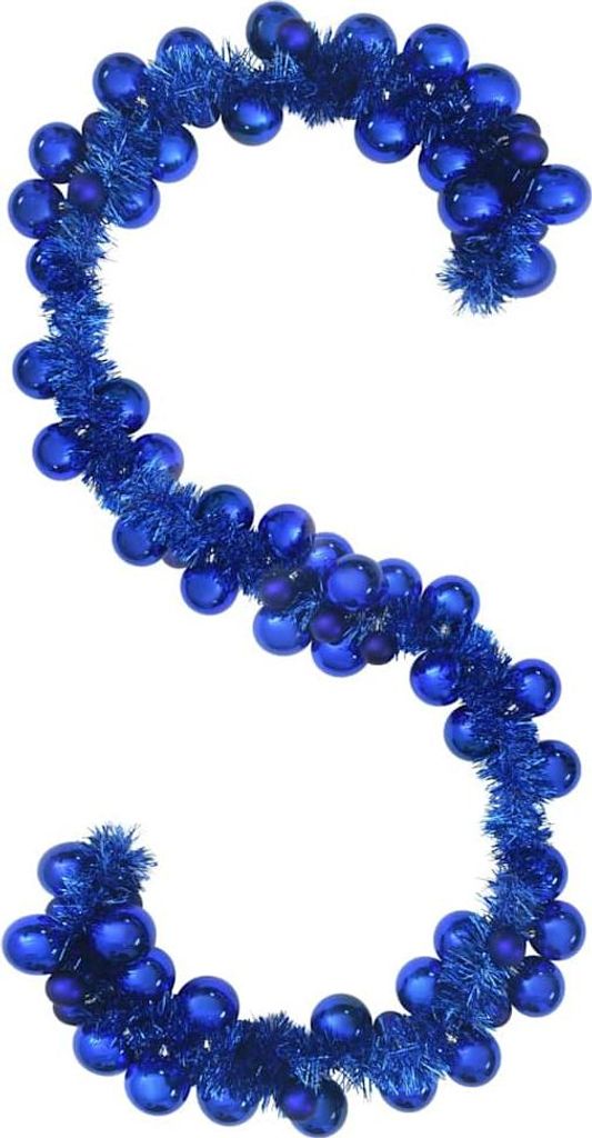 vidaXL Weihnachtskugelgirlande Blau 186 cm Polystyrol Produktbild 