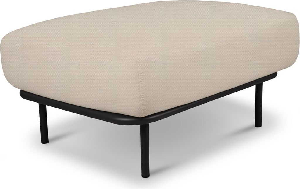 Outdoor Fußhocker Zuzu Jojoba Gartenlounge Hocker Lounge 85x64 Creme