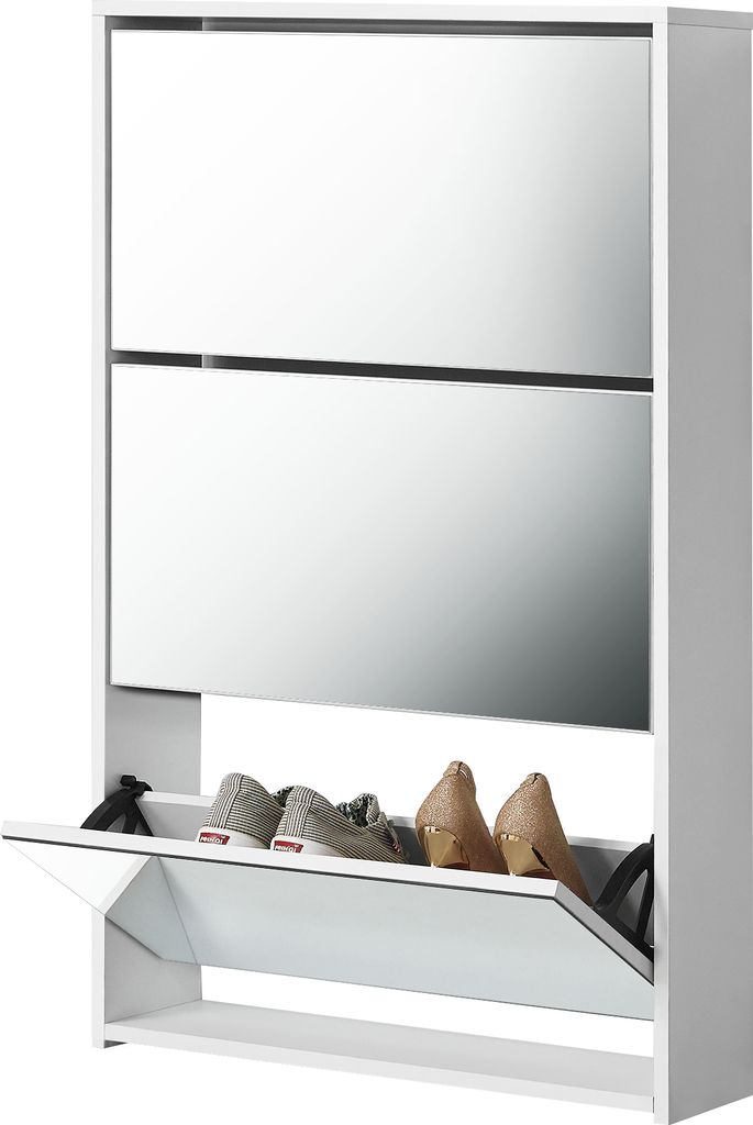 [en.casa] Schuhschrank Lund 102,5 x 63 x 17 cm Produktbild 