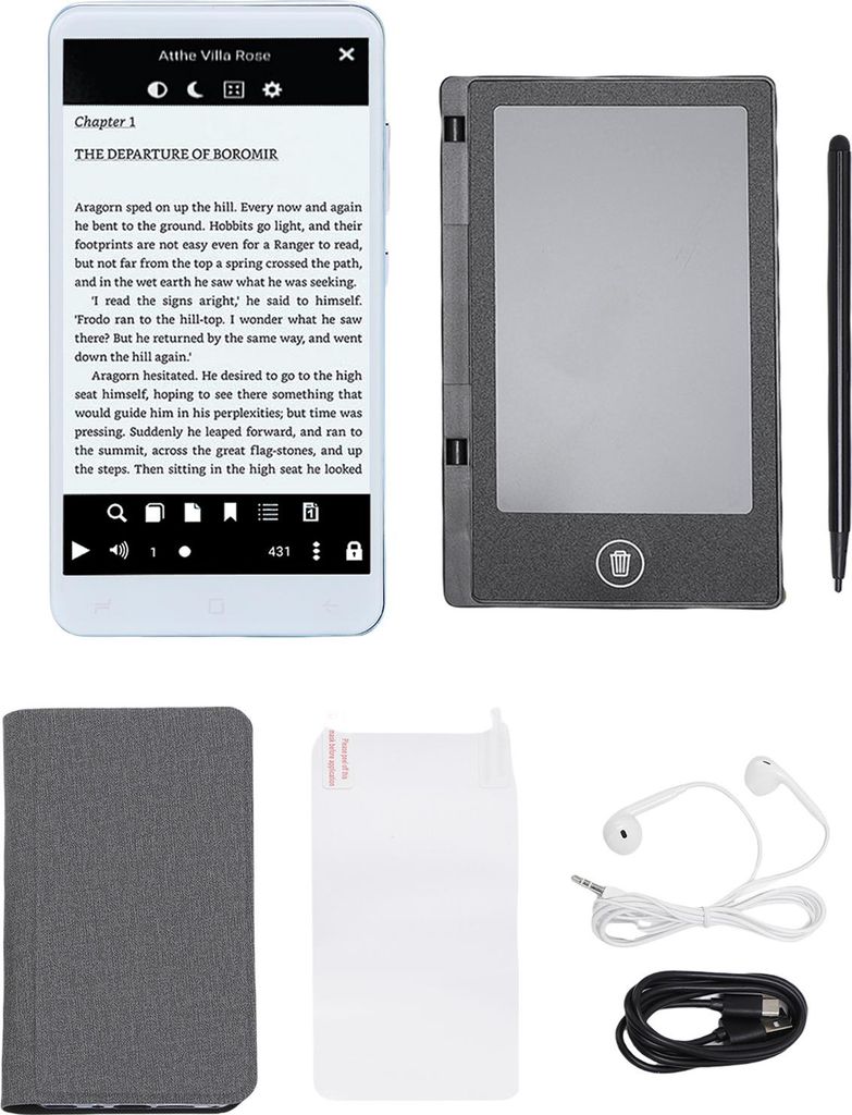 Elektronischer Buchleser für Android 5.1 System 1G 8G 5 Zoll HD Tintenloser kapazitiver Bildschirm Ebook Video Ton Bild