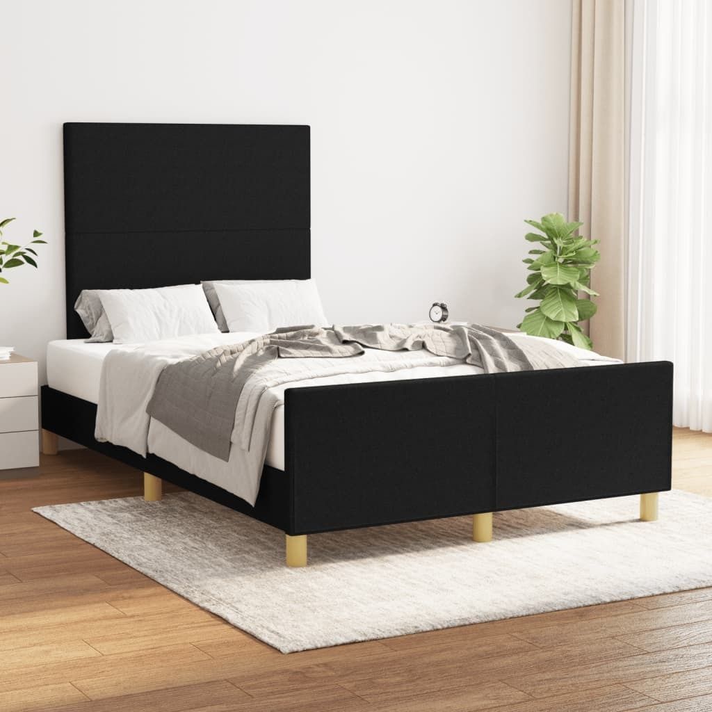 Maison Exclusive - Bettgestell ohne Matratze Schwarz 120x200 cm Stoff