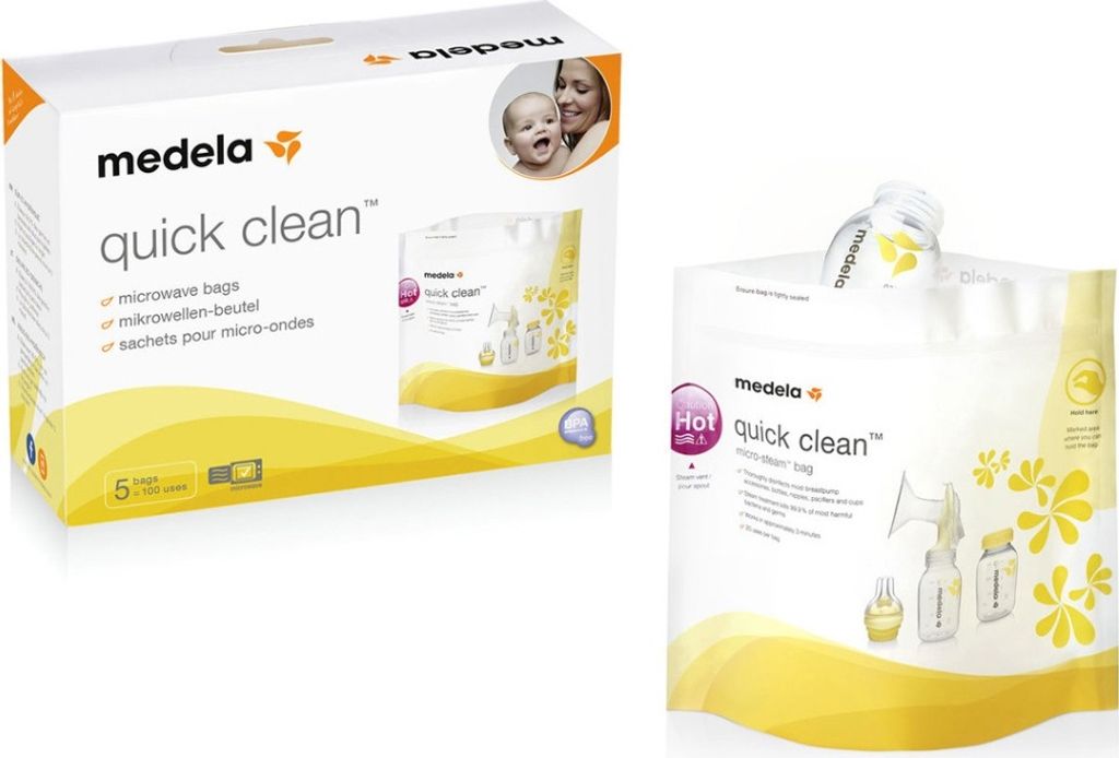 Medela Quick Clean Mikrowellenbeutel, 5 Stück Produktbild 