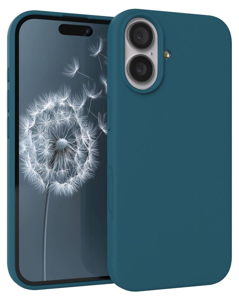 EAZY CASE Silikonhülle für Apple iPhone 17, Silikon Backcover Schutz in Blau